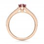 14k Rose Gold 14k Rose Gold Ruby And Diamond Ring - Front View -  104586 - Thumbnail