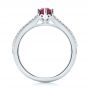 18k White Gold 18k White Gold Ruby And Diamond Ring - Front View -  104586 - Thumbnail