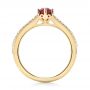 14k Yellow Gold Ruby And Diamond Ring - Front View -  104586 - Thumbnail