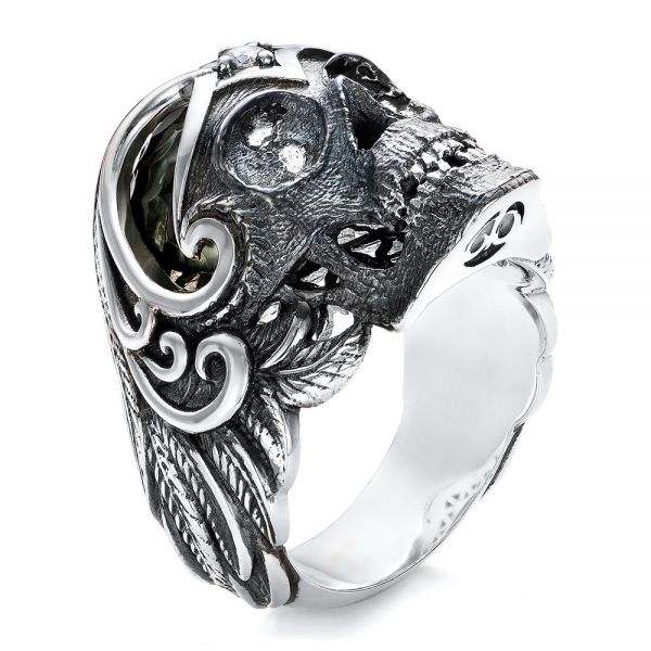 Vow of Silence - 925 Sterling Silver Skull Ring - Skullis Gemstone &  Crystal Skulls