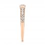 14k Rose Gold Smokey Quartz And Diamond Stackable Ring - Side View -  104574 - Thumbnail