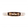 14k Rose Gold Smokey Quartz And Diamond Stackable Ring - Top View -  104574 - Thumbnail