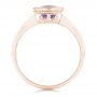14k Rose Gold 14k Rose Gold Solitaire Amethyst Ring - Front View -  102649 - Thumbnail