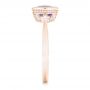 14k Rose Gold 14k Rose Gold Solitaire Amethyst Ring - Side View -  102649 - Thumbnail