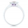 18k White Gold 18k White Gold Solitaire Amethyst Ring - Front View -  102649 - Thumbnail