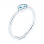 Solitaire Aquamarine Ring - Three-Quarter View -  106564 - Thumbnail