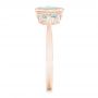 14k Rose Gold 14k Rose Gold Solitaire Blue Topaz Ring - Side View -  102616 - Thumbnail