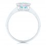  Platinum Platinum Solitaire Blue Topaz Ring - Front View -  102616 - Thumbnail