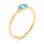 Solitaire Blue Topaz Ring - Three-Quarter View -  106567 - Thumbnail