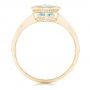 14k Yellow Gold 14k Yellow Gold Solitaire Blue Topaz Ring - Front View -  102616 - Thumbnail