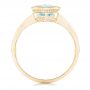 18k Yellow Gold 18k Yellow Gold Solitaire Blue Topaz Ring - Front View -  102616 - Thumbnail