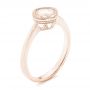 18k Rose Gold Solitaire Morganite Ring