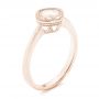 14k Rose Gold 14k Rose Gold Solitaire Morganite Ring - Three-Quarter View -  102643 - Thumbnail