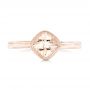 14k Rose Gold 14k Rose Gold Solitaire Morganite Ring - Top View -  102643 - Thumbnail