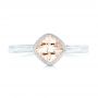  Platinum Platinum Solitaire Morganite Ring - Top View -  102643 - Thumbnail