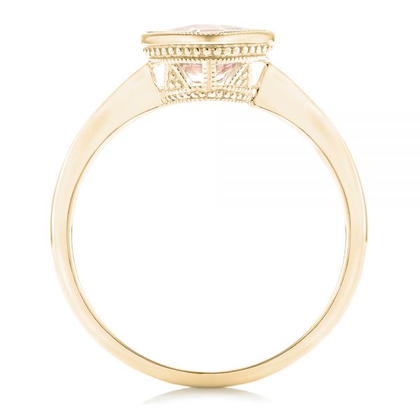 18k Yellow Gold 18k Yellow Gold Solitaire Morganite Ring - Front View -  102643