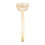 18k Yellow Gold 18k Yellow Gold Solitaire Morganite Ring - Side View -  102643 - Thumbnail