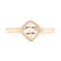 18k Yellow Gold 18k Yellow Gold Solitaire Morganite Ring - Top View -  102643 - Thumbnail