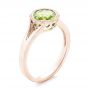 14k Rose Gold 14k Rose Gold Solitaire Peridot Ring - Three-Quarter View -  102635 - Thumbnail