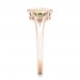 14k Rose Gold 14k Rose Gold Solitaire Peridot Ring - Side View -  102635 - Thumbnail