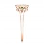 18k Rose Gold 18k Rose Gold Solitaire Peridot Ring - Side View -  102635 - Thumbnail
