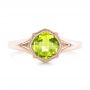 18k Rose Gold 18k Rose Gold Solitaire Peridot Ring - Top View -  102635 - Thumbnail