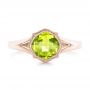 18k Rose Gold 18k Rose Gold Solitaire Peridot Ring - Top View -  102635 - Thumbnail