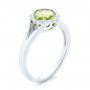  Platinum Platinum Solitaire Peridot Ring - Three-Quarter View -  102635 - Thumbnail