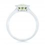 14k White Gold Solitaire Peridot Ring - Front View -  102635 - Thumbnail