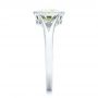 18k White Gold 18k White Gold Solitaire Peridot Ring - Side View -  102635 - Thumbnail