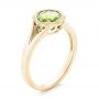 14k Yellow Gold 14k Yellow Gold Solitaire Peridot Ring - Three-Quarter View -  102635 - Thumbnail