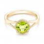 14k Yellow Gold 14k Yellow Gold Solitaire Peridot Ring - Flat View -  102635 - Thumbnail