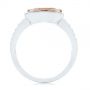 14k Rose Gold Spessartite Garnet And Diamond Bezel Ring - Front View -  105022 - Thumbnail