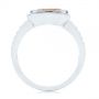 18k White Gold 18k White Gold Spessartite Garnet And Diamond Bezel Ring - Front View -  105022 - Thumbnail