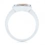  Platinum Platinum Spessartite Garnet And Diamond Bezel Ring - Front View -  105022 - Thumbnail