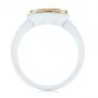 14k Yellow Gold 14k Yellow Gold Spessartite Garnet And Diamond Bezel Ring - Front View -  105022 - Thumbnail