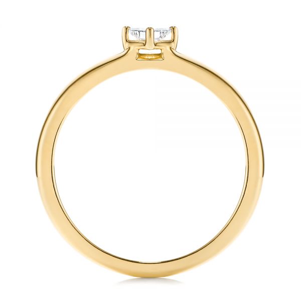 14k Yellow Gold 14k Yellow Gold Square-cut Stacking Solitaire Diamond Ring - Front View - 106163