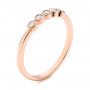 14k Rose Gold Stackable Rose Cut Diamond Ring - Three-Quarter View -  106164 - Thumbnail