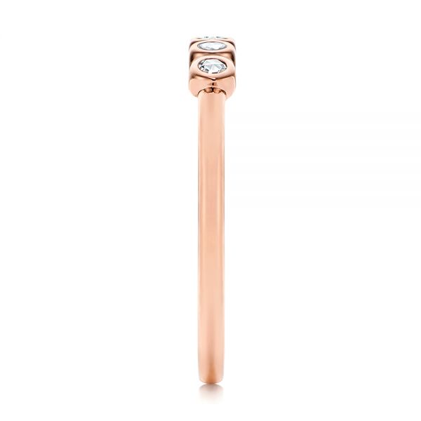 18k Rose Gold 18k Rose Gold Stackable Rose Cut Diamond Ring - Side View -  106164 - Thumbnail