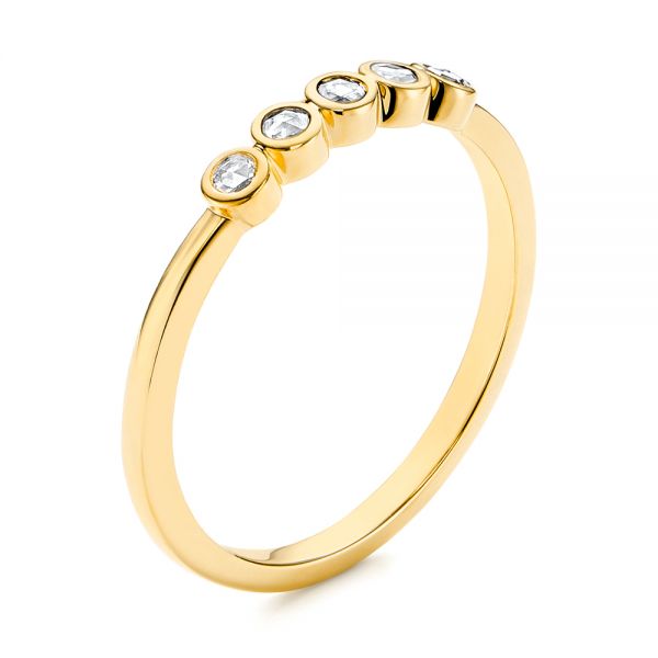 18k Yellow Gold 18k Yellow Gold Stackable Rose Cut Diamond Ring - Three-Quarter View -  106164 - Thumbnail