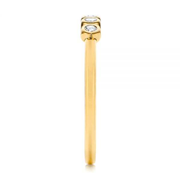 18k Yellow Gold 18k Yellow Gold Stackable Rose Cut Diamond Ring - Side View -  106164