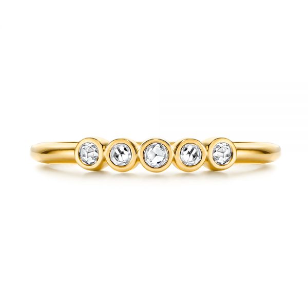 14k Yellow Gold 14k Yellow Gold Stackable Rose Cut Diamond Ring - Top View -  106164 - Thumbnail