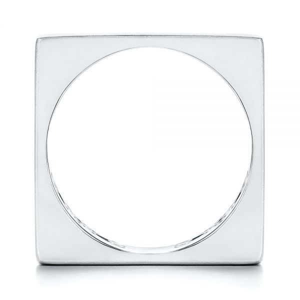  Platinum Platinum Stackable Square Fashion Ring - Front View -  106098 - Thumbnail