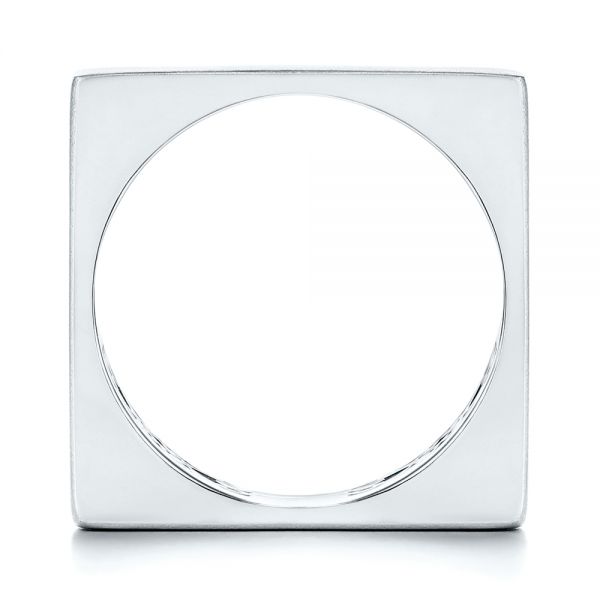 Platinum Platinum Stackable Square Fashion Ring - Front View - 106098