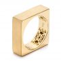 14k Yellow Gold Stackable Square Fashion Ring - Three-Quarter View -  106098 - Thumbnail