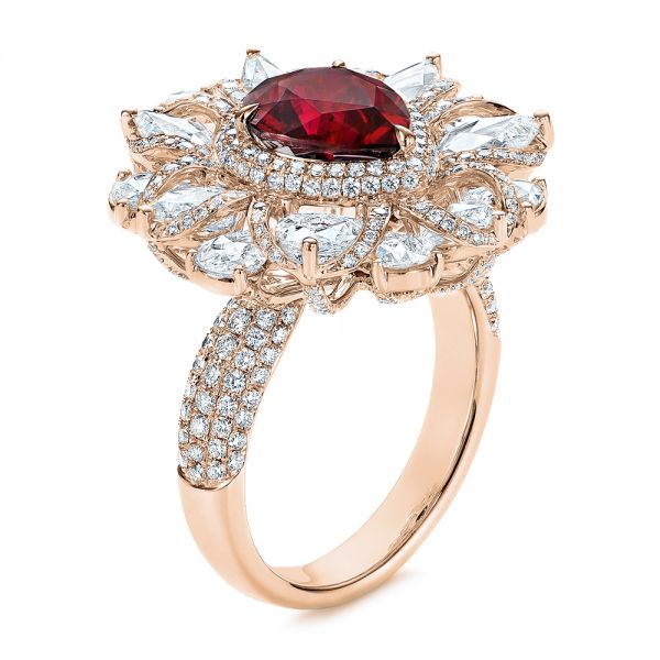 Starburst Diamond and Ruby Fashion Ring - Image