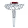 18k White Gold Starburst Diamond And Ruby Fashion Ring - Side View -  105670 - Thumbnail