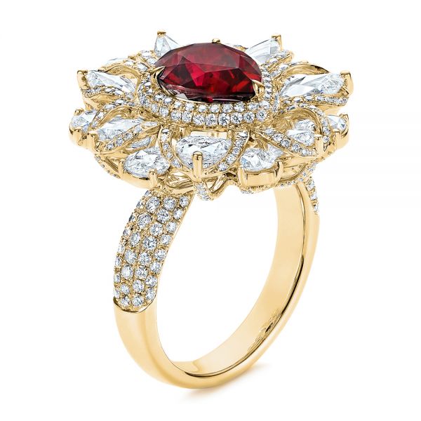 Starburst Diamond and Ruby Fashion Ring - Image