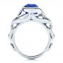 14k White Gold 14k White Gold Tanzanite And Blue Sapphire Fashion Ring - Front View -  106147 - Thumbnail