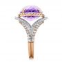 Two-tone Amethyst And Diamond Halo Fashion Ring - Vanna K - Side View -  101855 - Thumbnail